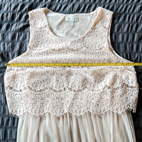 Forever 21 Plus Blush Lace and Tulle Sleeveless Party Dress Juniors Plus Sz 1X - Picture 15 of 16